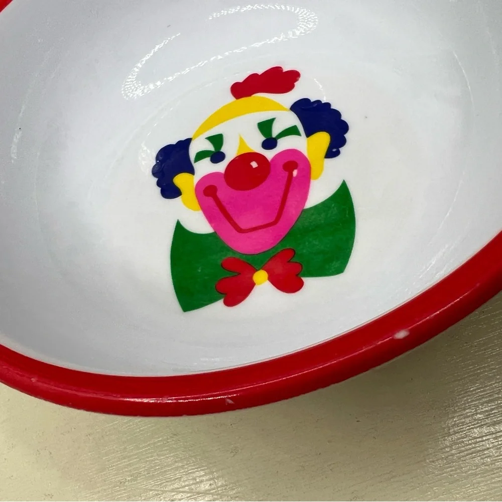 VINTAGE Small Fry Originals K-5 Clown Bowl Taiwan Plastic Collectible Bo…